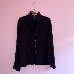 H&M Divided Black Button-Up Dress Shirt